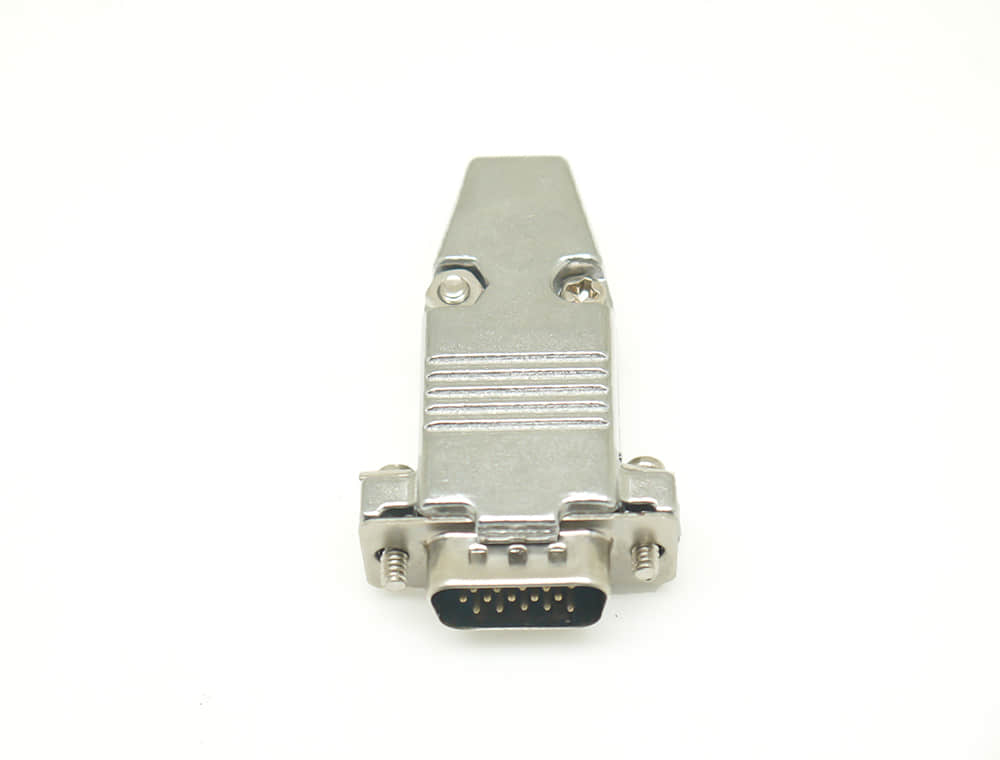 D-SUB 9p metal hood 180 degree zinc alloy dust cover for DB9 connector