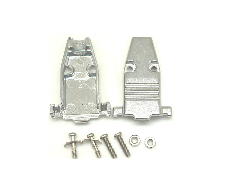 D-SUB 9p metal hood 180 degree zinc alloy dust cover for DB9 connector