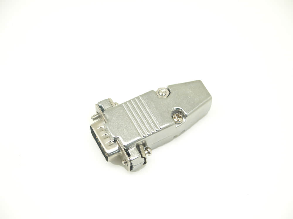 D-SUB 9p metal hood 180 degree zinc alloy dust cover for DB9 connector