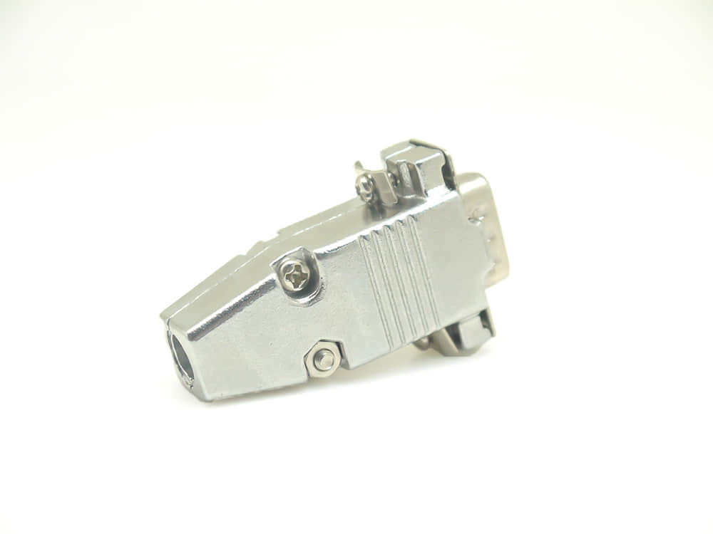 D-SUB 9p metal hood 180 degree zinc alloy dust cover for DB9 connector