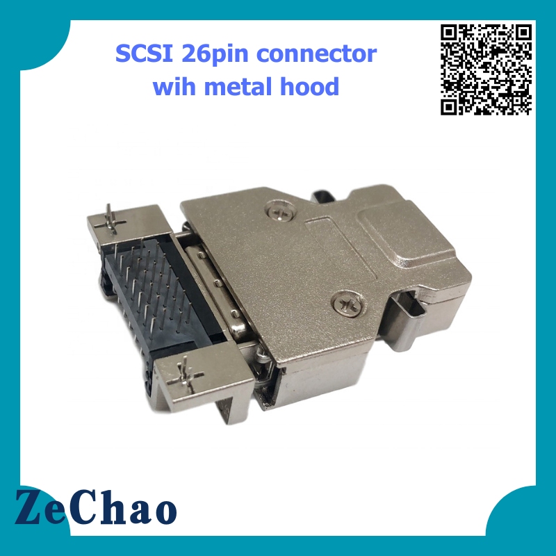 SCSI 26P connector metal hood MDR 26p HDP 26P connector dust cover zinc metal case