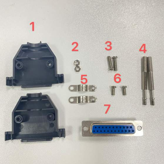 Wholesale D-SUB 23p connector male and female connector with Pastic shell old computer plug DB23 