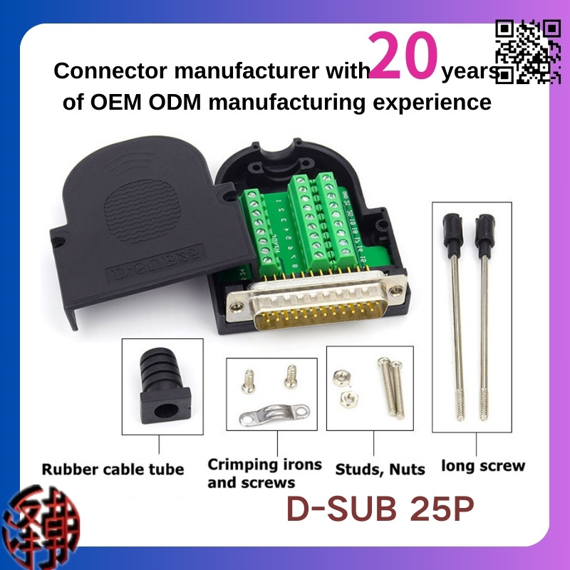 DB9 D-Sub Solderless Breakout Terminal Block Connector DIY Kit DB15 DB25 HDB 26P VGA15p 