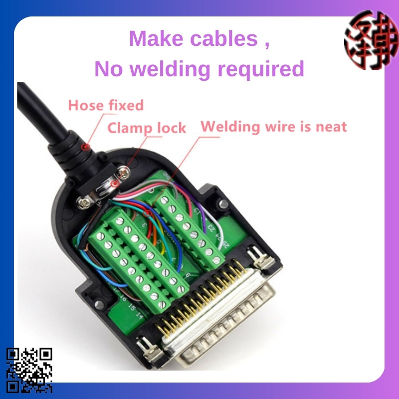 DB9 D-Sub Solderless Breakout Terminal Block Connector DIY Kit DB15 DB25 HDB 26P VGA15p 